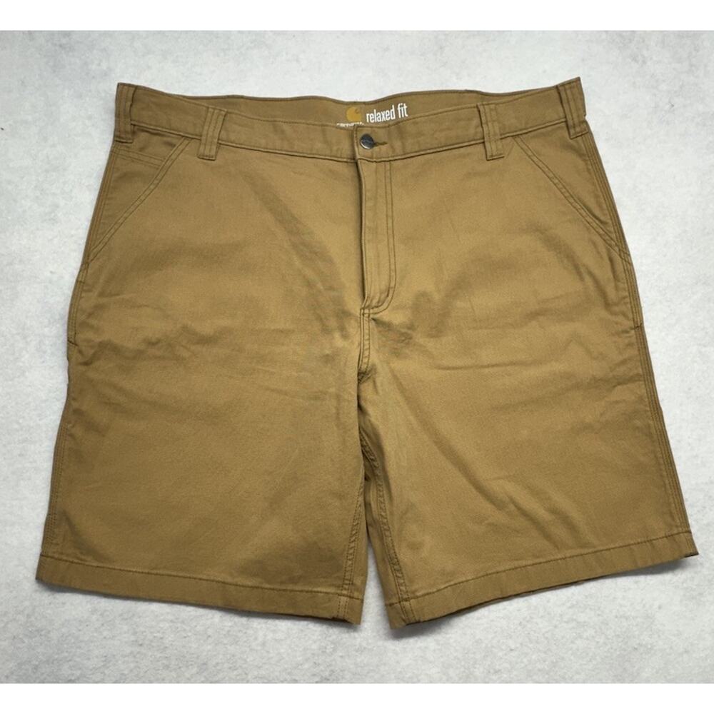 Carhartt Work Shorts Mens 42 Brown 10IN Duck Relaxed Fit Work Wear Outdoor